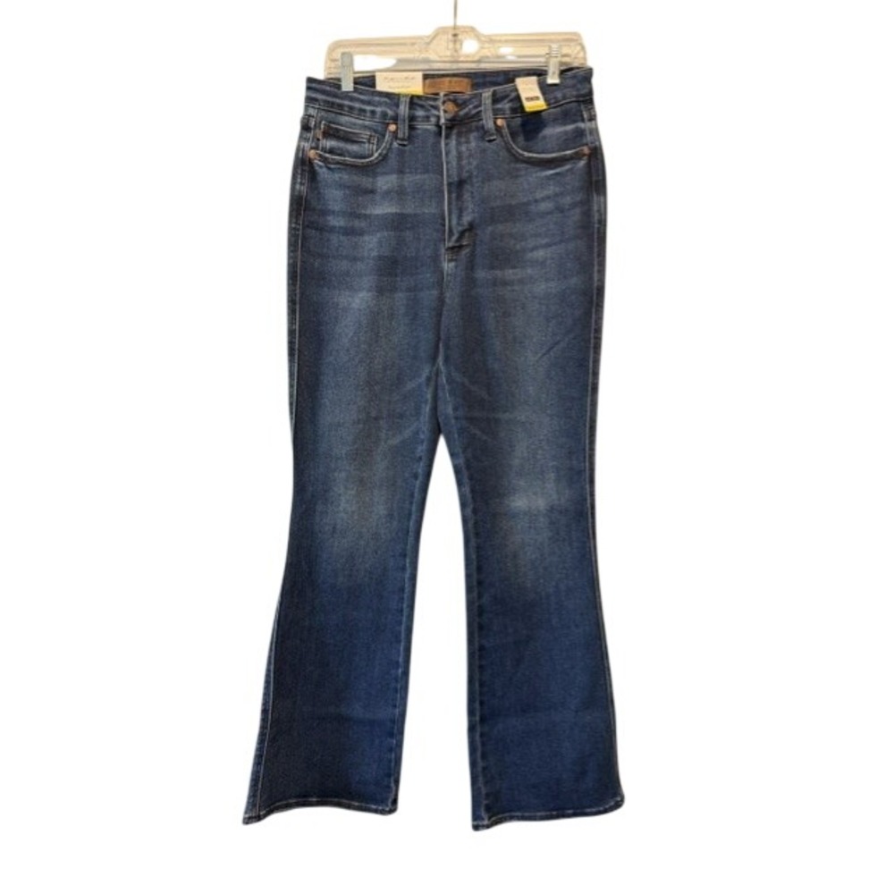Judy Blue High Waist Stretch Flare Jeans Dark Wash Short Inseam NWT Sz 11 NWT
